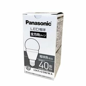 【10個セット】パナソニック/Panasonic LED電球 E26口金 40形相当 LDA7L-G/Z40/W A 1個入り/1箱 [全方向タイプ/電球色相当]