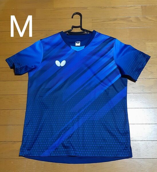 卓球バタフライシャツ青M○9