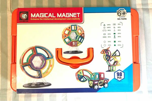 98ピース 磁石のおもちゃ 立体ブロック Mini Magical Magnet