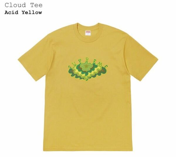 【送料無料】Size:XL 新品 SUPREME Cloud Tee Acid Yellow 黄色　イエロー シュプリーム Tシャツ　クラウド