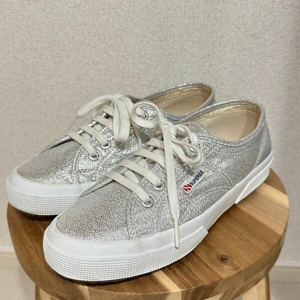 スペルガ　SUPERGA 38 ラメ シルバー（GRY/SLV） 24cm スニーカー