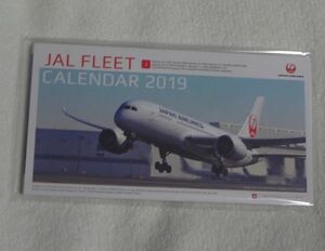 ◆日本航空(JAL)◆飛行機　卓上カレンダー2019