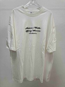 VETEMENTS ヴェトモン Season Embroidered Logo T-SHIRT 半袖 Tシャツ ホワイト M 中古 TN 2