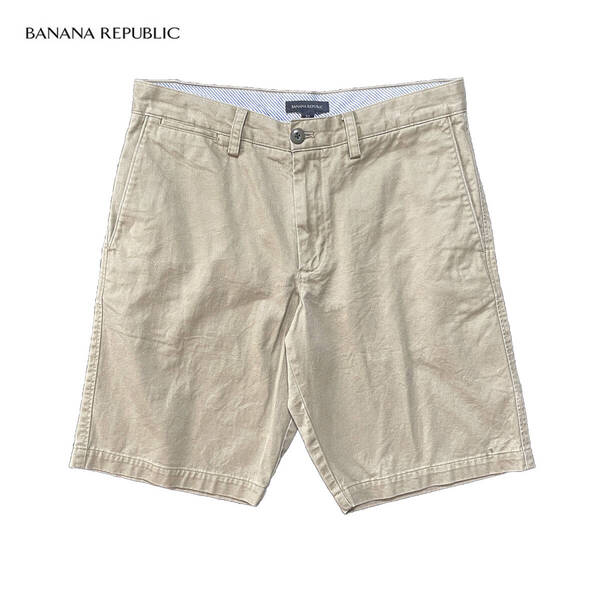 USA 古着 BANANA REPUBLIC コットン ショーツ ハーフパンツ コットンチノ W32 ベージュ チノショーツ バナリパ CE0193