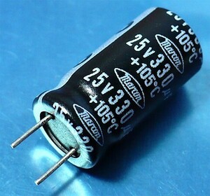  maru темно синий конденсатор (25V/330μF/105*C) [10 штук комплект ](c)