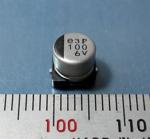 ニチコン チップ電解コンデンサ(6.3V/100μF/105℃) [10個組](b)