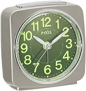 セイコー クロック 目覚まし時計 アナログ 集光樹脂文字板 PYXIS ピクシス 薄金 パール NR440G SEIKO 9.0×