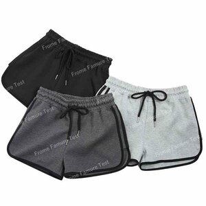  short pants large size lady's sport shorts yoga pants re- person g ventilation speed . stylish 2XL black 