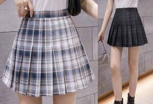  all 2 color miniskirt frill switch bai color check pattern sweet series S white 