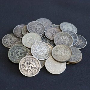  dragon 10 sen silver coin Meiji 6 year /8 year /9 year /18 year /20 year /21 year /24 year ~32 year /38 year /39 year / total 35 sheets * details equipped Japan old coin *.. from .[x-A80057] including in a package -3