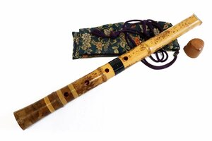  сякухати традиционные японские музыкальные инструменты Zaimei . -слойный длина примерно 55cm кото старый ...*.. из .[x-A76603]