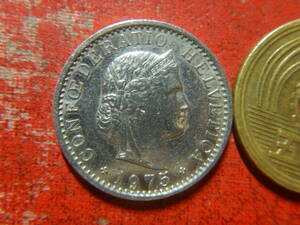 外国・スイス／２０ラッペン白銅貨（1975年）　240607