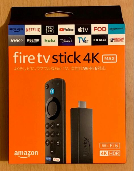 Amazon fire tv stick 4K MAX (第1世代) 初期化のために1度起動しただけの新品同様品