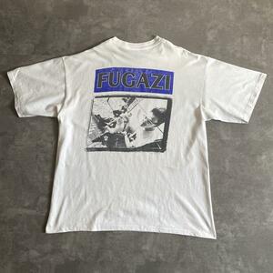 当時物 90s ビンテージ USA製 FUGAZI フガジ Tシャツ 白 XL minor threat bad religion nirvana black flag 野村訓市 akira レッチリ