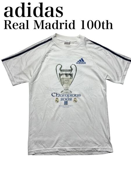 希少 adidas Real Madrid レアルマドリード 100th 優勝記念 Tシャツ ゲームシャツ