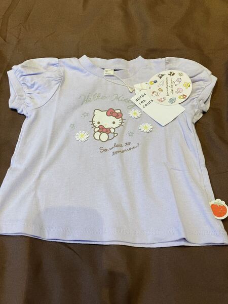 新品タグ付き☆アプレレクール サンリオ キティ Tシャツ 80 半袖 トップス