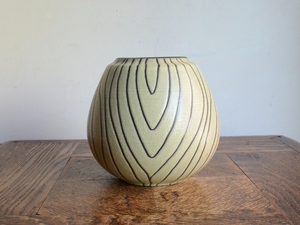 アンティーク花器 オブジェ ヴィンテージ デザイン 陶器 フラワーベース（H11.5cm） 華道 花瓶 生け花 ポット一輪挿し