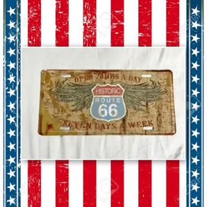 アンティーク アメ雑 ROUTE66 サインブリキ看板