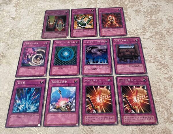 遊戯王 トラップ 罠 トレーディングカード スリーブ入り11枚セット