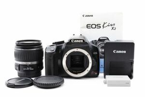 【大人気】 Canon キヤノン EOS Kiss X2 レンズセット デジタル一眼カメラ 初心者にも使いやすい キャノン #1600