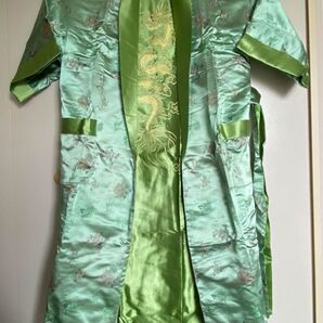 ベトナム シルク ガウン 龍デザイン Hadong silk