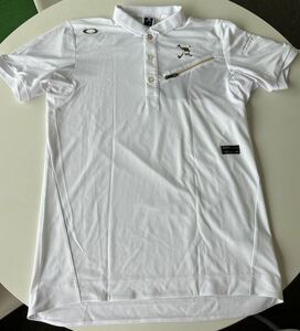 オークリー ゴルフウェア メンズ OAKLEY Lサイズ ホワイト ポロシャツ 春夏 半袖 