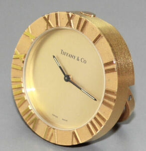  высококлассный мобильный настольные часы TIFFANY & Co. золотой цвет сигнализация имеется работа товар Golf дорожные часы Tiffany 