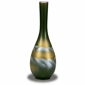 【即決】九谷焼 花瓶 連山 陶器 花瓶 置物 日本製 ブランド 伝統工芸品 美品 新品 未使用