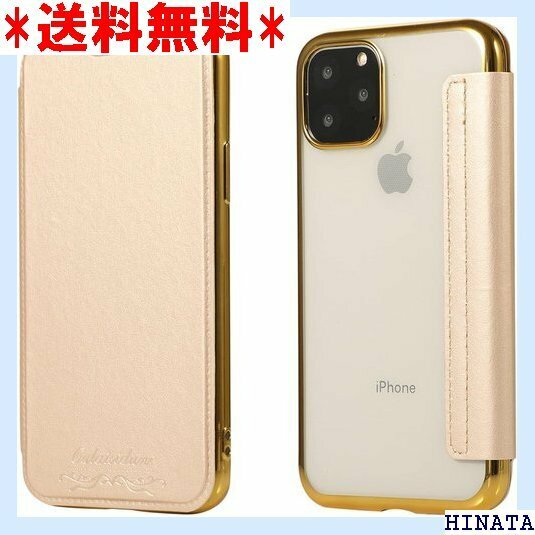 Ryo YXL iPhone14Plus ケース 手帳 撃 アイフォン 14 プラス フリップ ケース ゴールド 1014