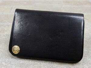 1 jpy ~!! goro*s/ Goro's saddle leather / cow leather card-case black [8122y1]