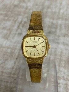★a-187　SEIKO セイコー 腕時計 QUARTZ レディース 1421-5090 ゴールド色 コレクション
