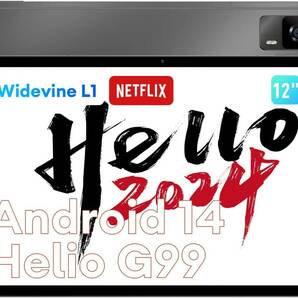 Widevine L1対応 Android 14 タブレット G99、Headwolf HPad6 タブレット 12インチ、20GB+256GBFHD+TUVブルーライト認証、8800mAh