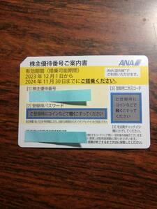 [即決]　即対応可能　　ANA株主優待券１ー9枚バラ売り　2024年11月30日搭乗まで有効　