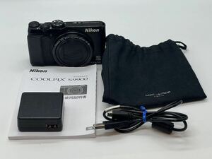 ★良品★ ニコン Nikon COOLPIX S9900 黒 コンパクトデジタルカメラ ★電池・ケース・取説・充電器・USBケーブル付★ #1136 #1350 #A12