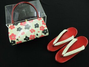 inagoya◆訳あり特価◆未使用品【振袖用・草履バッグセット】24cm エナメル 女性 婚礼 成人式 卒業式 y9239zb