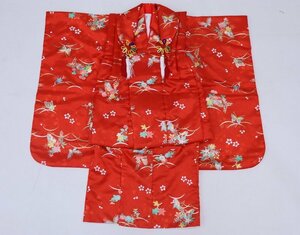 inagoya* симпатичный кимоно комплект *3 лет для девочки [. ткань + кимоно ].. б/у "надеты" возможно z0244nc