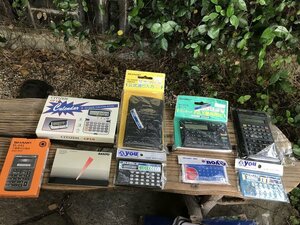 * Showa Retro Heisei era retro together calculator SHARP CITIZEN &you SANYO PA-371X EL-243 EL-540GX stationery count machine vintage
