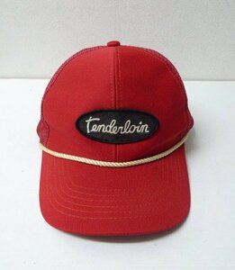 *TENDERLOIN Tenderloin oval Logo badge mesh cap red adjustment possibility 