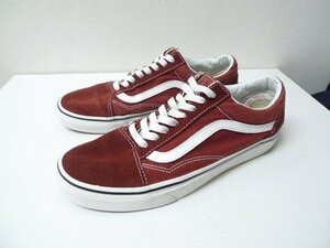 ◆VANS バンズ OLD SKOOL オールドスクール スウェード切替 スニーカー 赤 エンジ系 サイズ9　27cm