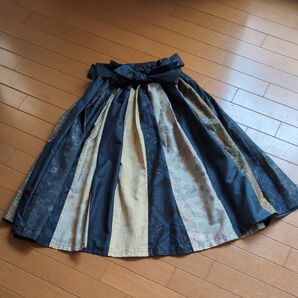 きものリメイク 大島紬フレアスカート