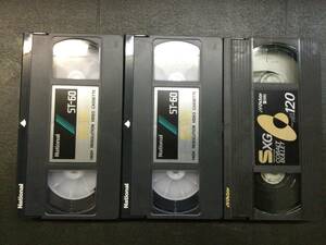 S-VHSビデオカセットテープ 120 標準モード2時間　x1 60標準モード1時間 x2 