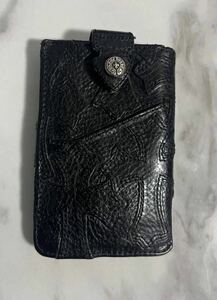 美品 CHROME HEARTS クロムハーツ THE WAY I WALK セメタリー クロスパッチ カードケース レザー インボイス付属　