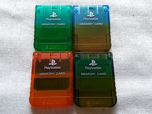 【即決】PS SONY メモリーカード クリア系 4個セット