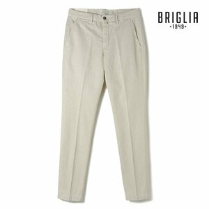 ◆【BRIGLIA 1949(ブリリア 1949)/春夏/千鳥格子柄コットンリネンストレッチノープリーツテーパードパンツ(BG32 323498)】[brr2450201-48]