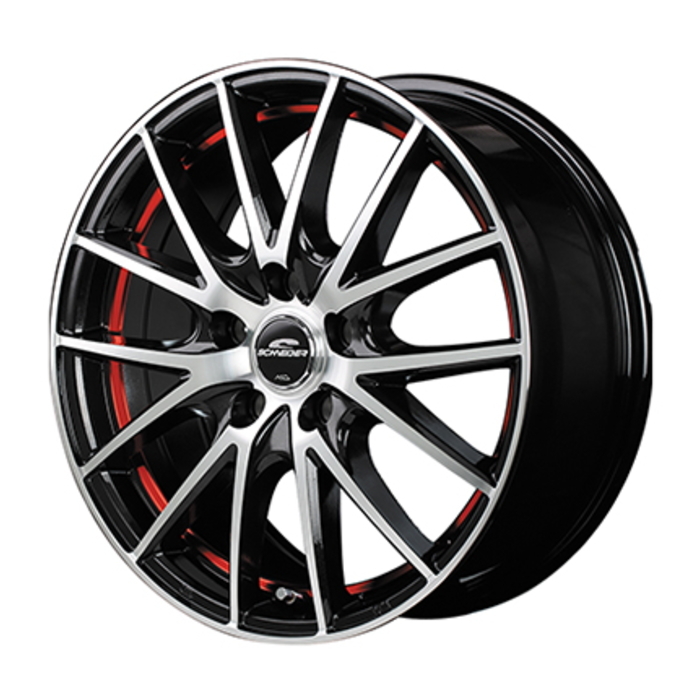 業販品 TOYO TRANPATH mp7 215/60R17 SCHNEIDER RX27 ブラック/レッド 17インチ 7J+38 5H-114.3 4本