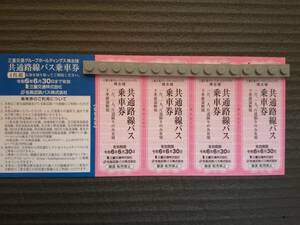 三重交通　名阪近鉄バス　共通路線バス乗車券　４枚　令和6年6月30日まで有効