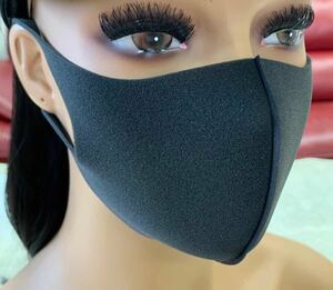 B マスク　10点セット　4色から選べる　黒色　新品　フリーサイズ　男女兼用　洗って繰り返し使える　伸びるウレタン素材　通気性