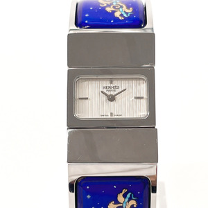エルメス HERMES 腕時計 LO1.210 ロケ バングルウォッチ ステンレススチール/陶器 シルバー クオーツ