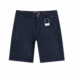 KITON キトン メンズ ショートパンツ リネン　ハーフパンツ スラックス XL ネイビー ボトムス ズボン ショーツ 麻綿 ビジネス フォマール