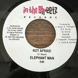 送料無料★NOT AFRAID / ELEPHANT MAN★ 7インチ レゲエ レコード